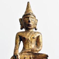 19世紀 東南アジア タイ北部ラーンナー木彫仏 /ラオス/ブッダ