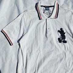 【ミッキーマウス】BEAMS ビームス ミッキー リブライン ポロシャツ XL