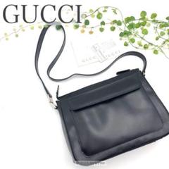 GUCCI グッチ ショルダー バッグ レザー 黒 ヴィンテージ フォーマル