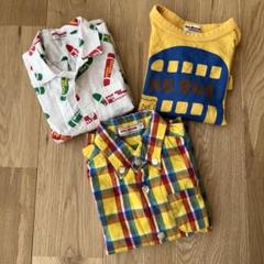 キッズ服 3点セット 長袖シャツ・長袖Tシャツ・半袖シャツチェック柄　ミキハウス