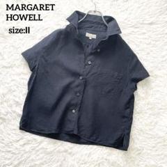MARGARET HOWELL 半袖シャツ M ブルー MARGARET HOWELL 半袖シャツ ブルー ネイビー M - メルカリ