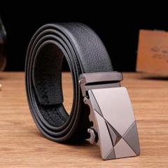 メンズ自動バックル ベルト ビジネス スーツ フォーマルウェア PU レザー