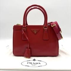 【極美品 国内ギャラ有】 PRADA ガレリア ミニ 2wayショルダー バッグ ブラック プラダ ガレリア クリスタル サテン ミニバッグ | PRADA