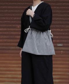 kina one ribbon bag ギンガムチェック クロ