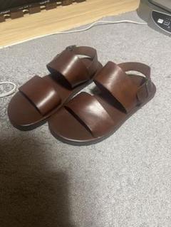 レザーサンダル ブラウン　27cm
