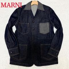 極美品 マルニ デニム カバーオール 切り替え インディゴ 近年