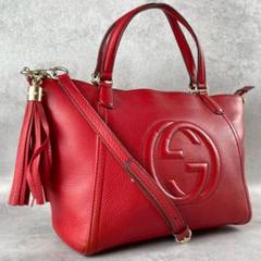 eriwa77♡様　グッチ　レッド ハンドバッグ マーモント　フリンジ　タッセル eriwa77♡様 グッチ レッド ハンドバッグ マーモント フリンジ