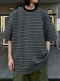 最安値 COOTIE スーピマ ボーダー ロンTee S 美品 COOTIE / Supima Border Oversized L/S Tee -Black-