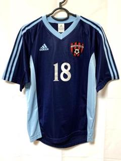 ●【サイズＭ】　アディダス　ブランド　デザイン　半袖　シャツ　日本製　サッカー