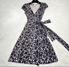 【美品】ダイアンフォンファステンバーグ　フリル付きワンピース 2025年最新】dvf ダイアンフォンファステンバーグ ワンピース4の