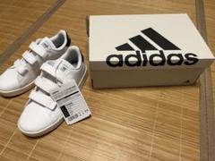 値下げ！新品☆adidasアドバンコート☆白×紺(21cm)
