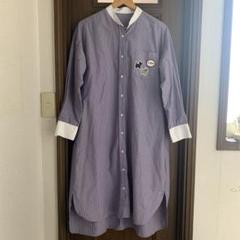 【美品】フェリシモ シャツワンピース syrup ストライプ 犬