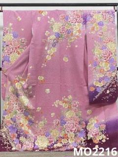 振袖 豪華 銀通し 刺繍 銀彩 紋意匠 薔薇 胡蝶蘭 モダン 身丈cm 躾糸