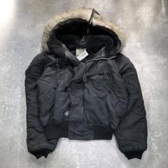 【良品】DIESEL N-2b型 フライトジャケット　L ビッグサイズ 90s ALPHA フライトジャケット N-2B【L】USA製 ブラック 短丈