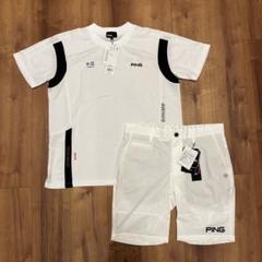 PING ピン　メンズ　モックネック　半袖　ショートパンツ　セットアップ　春夏