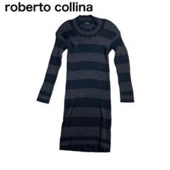 【美品】Roberto Collina マルチカラーニットワンピースイタリア製S 美品】Roberto Collina マルチカラーニットワンピースイタリア製