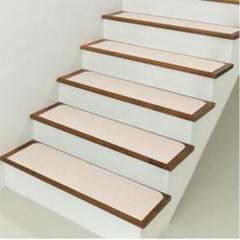 滑り止め吸着階段マット ベージュ 70×22cm×5枚入り 高齢者子ども滑り止め