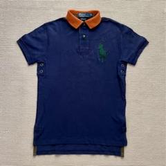 POLO RALPH LAUREN ネイビーポロシャツ XS 新品タグ付き Ralph Lauren ネイビーポロシャツ オレンジ襟 XS(165) - メルカリ