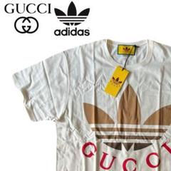 新品未使用　gucci adidas Tシャツ　アディダス　グッチ　プリント