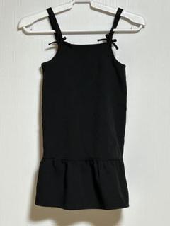 ZARA ザラ　黒いノースリーブトップス フリル裾　レーヨン入りで柔らか着心地