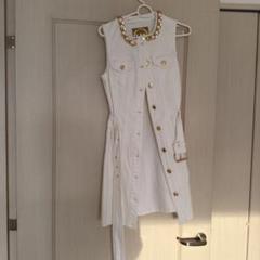 MICHAEL KORS チェーン LS シルク シャツドレス