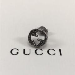 洗浄済み GUCCI グッチ ピアス インターロッキングG 燻 片側
