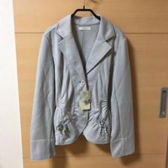 19 . ストレッチジャージージャケット　　　Ｌ　ライトグレーのサムネイル