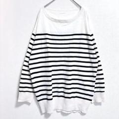 GU ジーユー ボーダーニット XL 大きいサイズ ゆったり 薄手 カジュアル