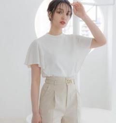 *新品未使用* Andemiu サマー ニット ソデラッフルニット 白