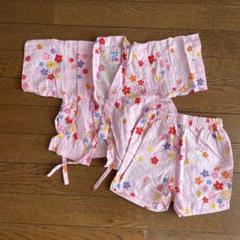みきはうす 花柄甚平 80サイズ