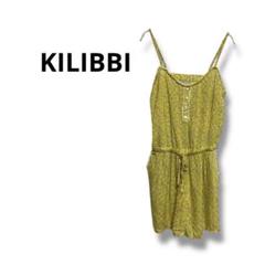 【KILIBBI】小花柄　オールインワン　キャミソール　肩紐　ショート丈　M/L