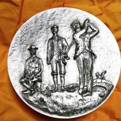 冨永直樹作、鳴尾ゴルフ倶楽部額ブロンズお値下げ55555→44444