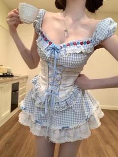ティアードミニセットアップ☆夏デートにぴったり女子会コーデ