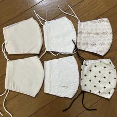 布マスクになる予定のもの6枚セット ベージュ系　ハギレ　送料込み　匿名配送