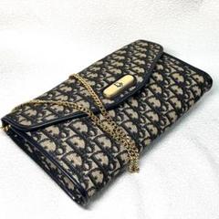 オールド ディオール トロッター プッシュロック チェーン バッグ ネイビー オールド ディオール トロッター プッシュロック チェーン
