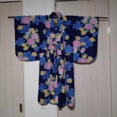 花柄 浴衣 130サイズ　紺