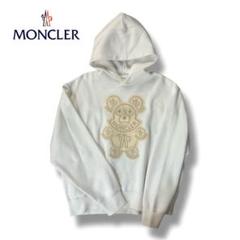 【極美品】MONCLER コットン パーカー ベアロゴ ワッペン Lサイズ