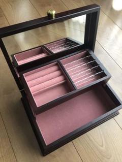 【値下げしました】木製アクセサリーケース ミラー付き