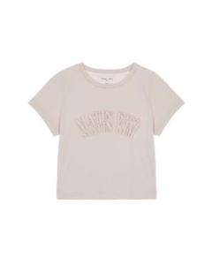 MatinKim マーティンキム ロゴ Tシャツ ベージュ