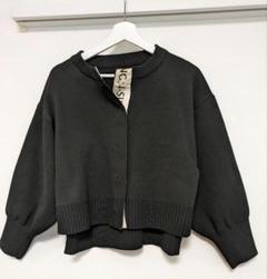 【即購入禁止】ロゴテープカーディガン 黒 新品のサムネイル