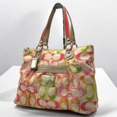 Coach Poppy Signature Tote Bag Colorful