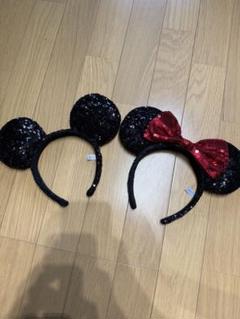 【美品】ディズニーカチューシャ ミッキー＆ミニーセット