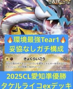 【調整パーツ付き】 タケルライコexデッキ PJCS2025優勝構築 タケルライコexデッキ 調整用カード付き