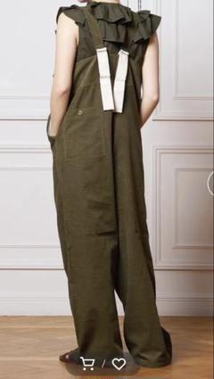 IENA LA BOUCLE 太コールオーバーオール カーキ 36 イエナ
