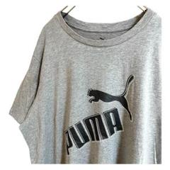プーマPUMA Tシャツ デカロゴ　グレー XL メンズ　古着