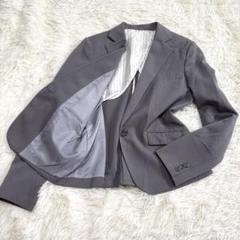 6491 ストライプ柄スーツジャケット XL 薄手 春夏 定番 背抜き ビジネス