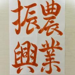2025 中学　JA共済コンクール　お手本 【農業振興】解説付きOK 楷書行書