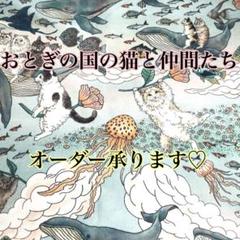 おとぎの国の猫と仲間たち♡オーダー承ります♡ハンドメイド♡トートバッグ♡ポーチ