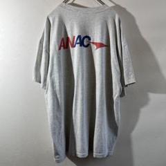 T-121 ANAC プリント 胸ポケ Tシャツ グレー 2XL