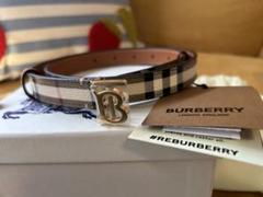 訳あり！BURBERRY バーバリー　チェック柄レザーベルト 訳あり！BURBERRY バーバリー チェック柄レザーベルト - メルカリ